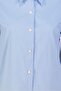 Women Pointed Collar Long Sleeve Stripe Shirt, Light Blue - 5