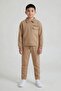 Brown Boy's 2-Piece Set with Pocket Detail on Trousers 24576