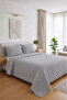 Elegance Double Bedspread Set |   230X250 cm |   Velvet Touch, Timeless Elegance |   Aleda Gray