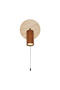 App Walnut Travertine Marble Walnut Wood Wall Sconce Gu10 Bulb Included Modern Lamp with Chain Switch - 4
