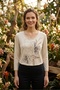 Women's Plus Size Lycra Crew Neck Printed Stoned Three-Quarter Sleeve Mom T-Shirt Combed Cotton Blouse