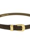 Satin Gold Buckle Thin Crocodile Pattern Leather Women's Belt, Curved Body and Stylish Elegant Design, Belt for Pants, Jeans, Dress, Jacket and Shirt. - 6
