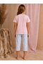 Girls' Printed Cotton Short Sleeve Summer Pajama Set - 3