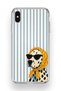 iPhone X / XS Compatible Transparent Phone Case with Dalmatian Dog Pattern
