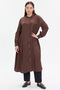 Hakim Collar Draped Long Women's Shirt - 5