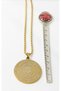 Gold Color Evil Eye Verse and Four Kul Written Spiritual Prayer Design Twist Chain Stainless Steel Necklace - 4