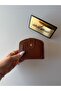 Tan Brown Zippered and Snap-Fastened Mini Women's Wallet with Card Holder and Coin Compartment