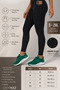 Women's Diver Leggings, Black Patterned High Waist Gathering Leggings with Practical Pockets for Sports and Daily Wear - 2