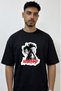 Vagabond Musashi Design Printed Oversize Black T-Shirt