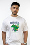 Brazil Culture Design Printed Oversize White T-Shirt