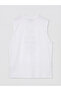 White Crew Neck Printed Men's Sleeveless T-Shirt - 6