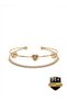 Vip, Zircon Processing, Pink Heart, Handcuff Bracelet, in Wooden Box 44
