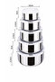 5-Piece Stainless Steel Storage Container Set Steel Mixing and Storage Container with Transparent Lid - 7
