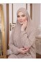 Women's Prayer Gown - Two-Piece Flower-Patterned Seasonal Sweat-Proof Jersey Fabric - Comfortable Fit - 2
