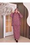 Women's Prayer Gown - Two-Piece Flower-Patterned Seasonal Sweat-Proof Jersey Fabric - Comfortable Fit - 5