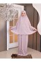 Women's Prayer Gown - Two-Piece Flower-Patterned Seasonal Sweat-Proof Jersey Fabric - Comfortable Fit
