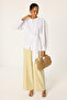 Belted Detailed Pleated Shirt - 2