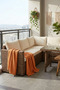 Cotton Orange Solid Color Honeycomb Patterned Soft Textured Single Blanket - 4