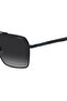 UV Protected Sunglasses Matte Black Frame Dark Grey Shaded Mirror Lens 57mm - HG-1348/S-003 - 4