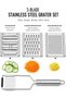 Stainless Steel 3-Blade Grater Set Replaceable Mandoline Slicer and Vegetable Chopper - 3