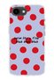 iPhone 17E Compatible Red Polka Dot Pattern Transparent Phone Case