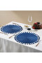 Lionel Tasseled American Service Set of 2 Navy Blue