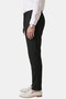 Black Slim Fit Lycra Linen Textured Elastic Waist Drawstring Summer Men's Trousers 2603001 - 3