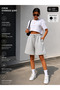 2-Piece Shorts for Women (Black-Grey) Basic Oversize Summer Shorts Set - Above the Knee Comfortable Fit Summer Product Anti-Sweat - 3