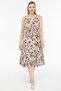 Fashion |   Plus Size Pomegranate Flower Patterned Summer Dress |   100% Viscose |   Flowing |   Daily Comfortable |   M - 4