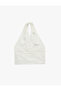 Cotton Halter Neck Lace Detailed Buttoned Sleeveless Crop Blouse - 6