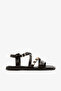 Brown Genuine Leather Studded Detailed Cross-Strapped Flat Sole Women's Sandals - 5