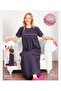 Large Size Short Sleeve Women's (Mom's) Nightgown Floral Patterned Mother's Nightgown 100% Cotton - 2