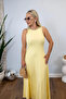 Stone-Embellished Strappy Yellow Dress - 2