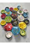 Decorative 12-Person Tulip Design Fully Handmade Coffee Cup Set and Snack Bowl-Sauce Bowl - 3