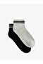 Cotton Striped 2-Piece Sock Set