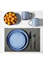 16 Piece Stoneware Dinner Set, Modern Design, Microwave & Dishwasher Safe - Blue - 5