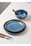 12 Piece Handcrafted Blue Glaze Dinnerware Set - 8