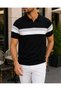Men's Striped Polo Collar Knitwear T-Shirt Stylish - 3