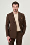 Straight Slim Fit Wide Collar Double Breasted Men's Suit Light Brown - 45476.26Y - 4