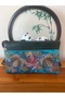 Embroidered Velvet Portfolio Bag & Wallet