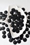 30 Grams 25 mm Mango Sequins Guipure Jewelry Fabric Bandana Mesh Beanie Bag Sequins Pearlescent Shiny Sequin Sequins Beads - Black
