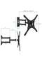 Full Motion TV Wall Mount Monitor Wall Bracket with Swivel & Articulating Tilt Arm, Fits up to 55 Inch - 6