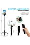 Selfie Stick with LED Fill Light, Phone Tripod Stand with Detachable Bluetooth Wireless Remote - 3