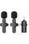 Wireless Dual Lavalier Lapel Microphone System - Seamless Connectivity for iPhone, Android, Cameras