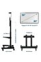 TV Cart Rolling TV Stand with Lockable Wheels for 55 to 80 Inch Plasma LCD LED Flat or Curved - 5