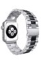 Stainless Steel Metal Strap Compatible Apple Watch 49mm/45mm/44mm/42m with Add on Screen Protector | Case Protector - 2