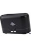 Easy Operation Aromatherapy Humidifier with One-Button 3D Flame Effect for Bedroom & Dormitory (Black) - 2