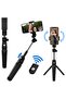 Selfie Stick Bluetooth Tripod Wireless Remote Shutter Monopod for Photography (Black, One Size)