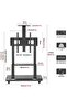 Rolling TV Stand – Adjustable Cart for 32-75 Inch LCD and LED TVs with Shelf, Fits VESA up to 600x400mm - 2