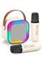 K12 Karaoke Machine Portable Speaker System With 2 Wireless Microphones